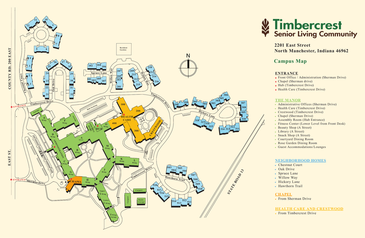 Timbercrest Senior Living Community Assisted Living, Nursing Home
